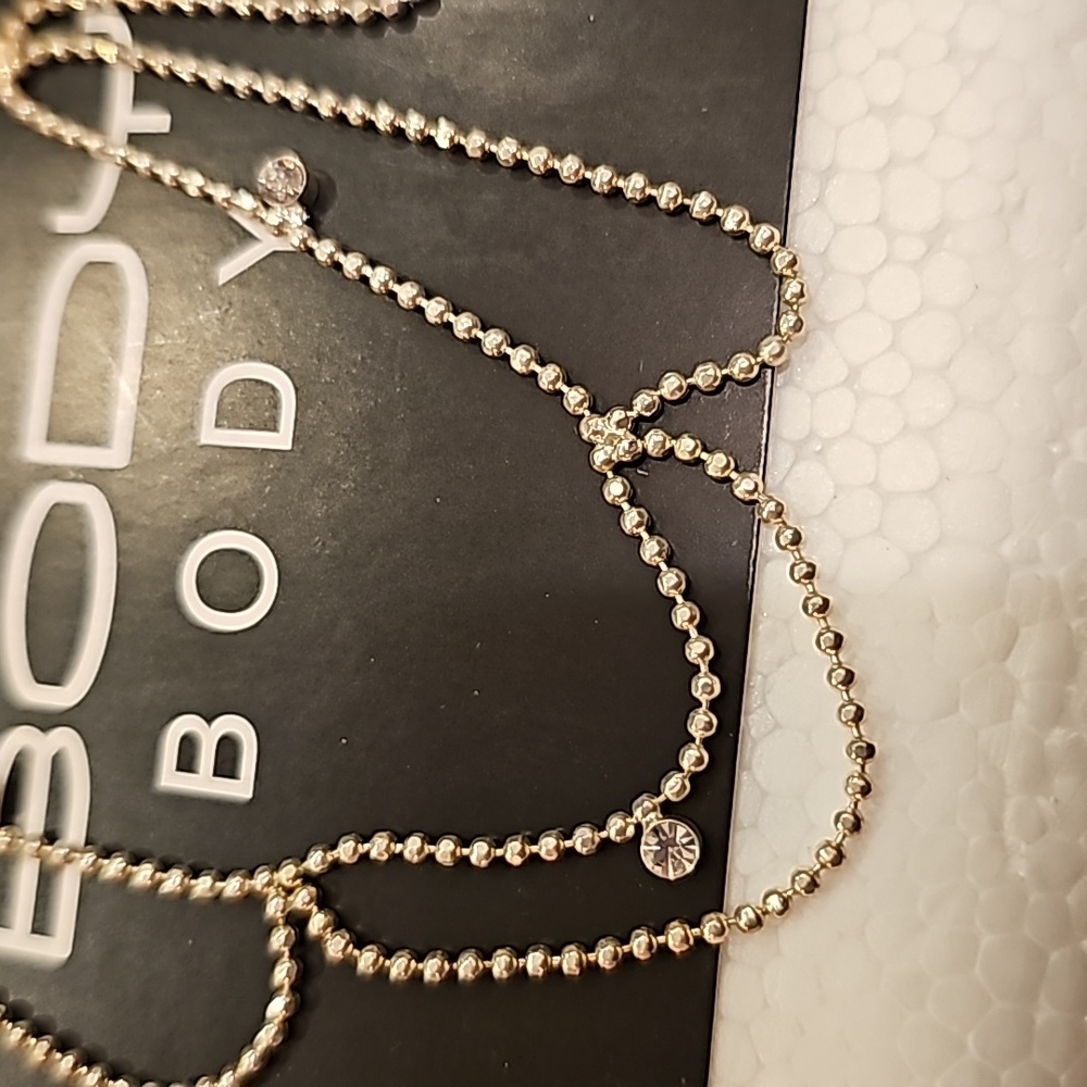 Dangle Belly Button Ring With Belly Chain And Gems - image 3